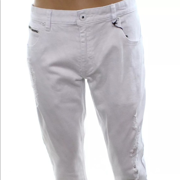 super skinny white jeans mens